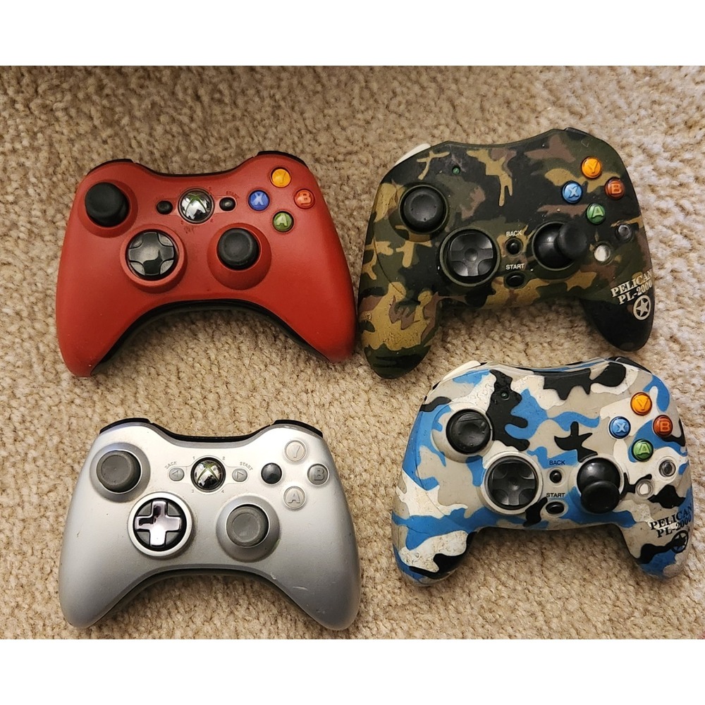 Original Xbox Controller Lot Of 5 UNTESTED AS IS READ